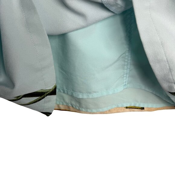 Yumi Light Blue‎ Flamingo & Monkey Print Dress Women's Size 2 Art to Wear - Picture 7 of 9